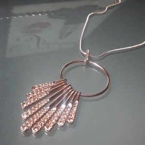 INC Rose Gold Circle Pendant Necklace